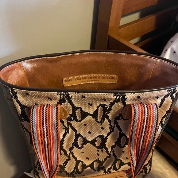 Consuela Margot Snake Print Tote with Multicolor Straps - Picture 10 of 11